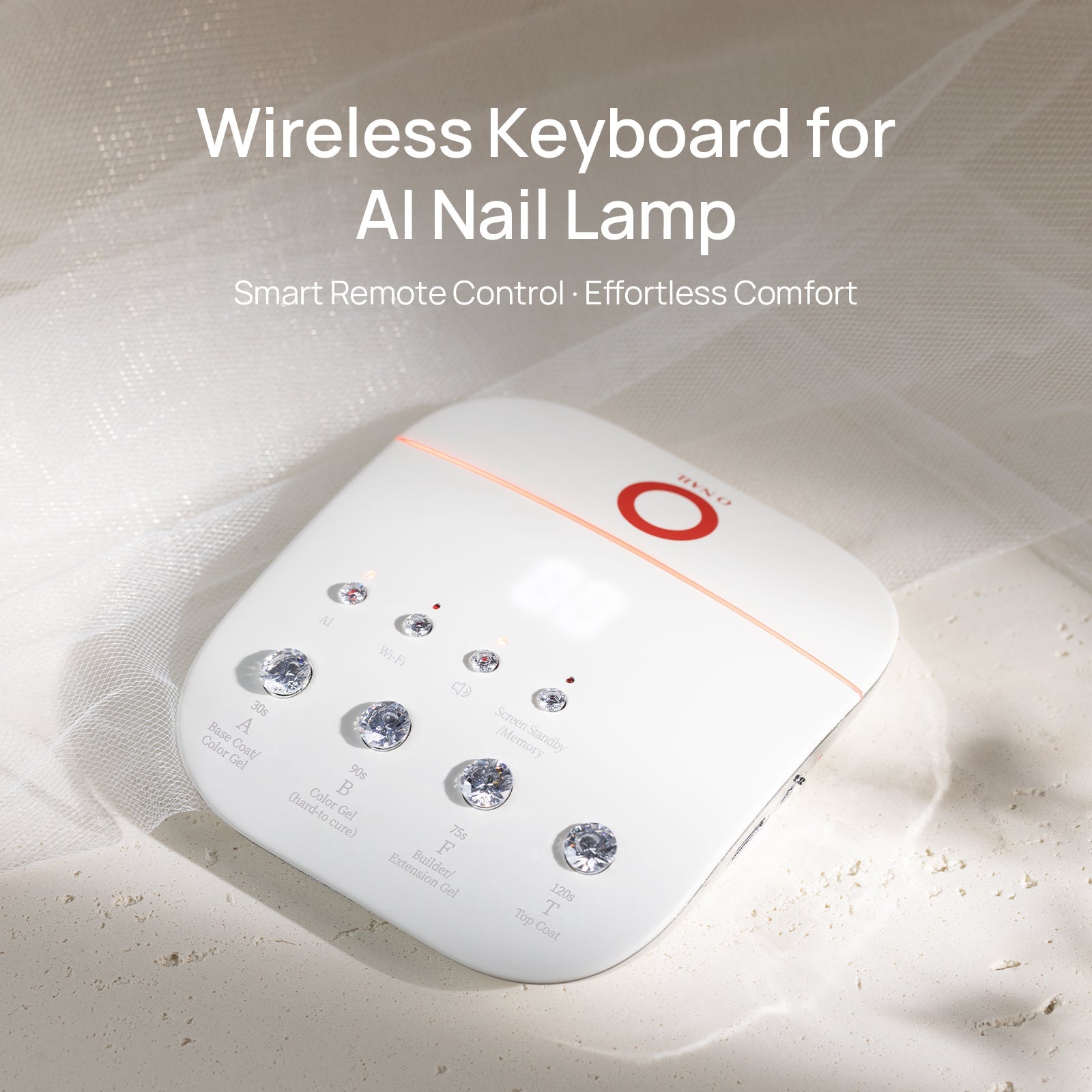 Wireless Keyboard for AI Nail Lamp