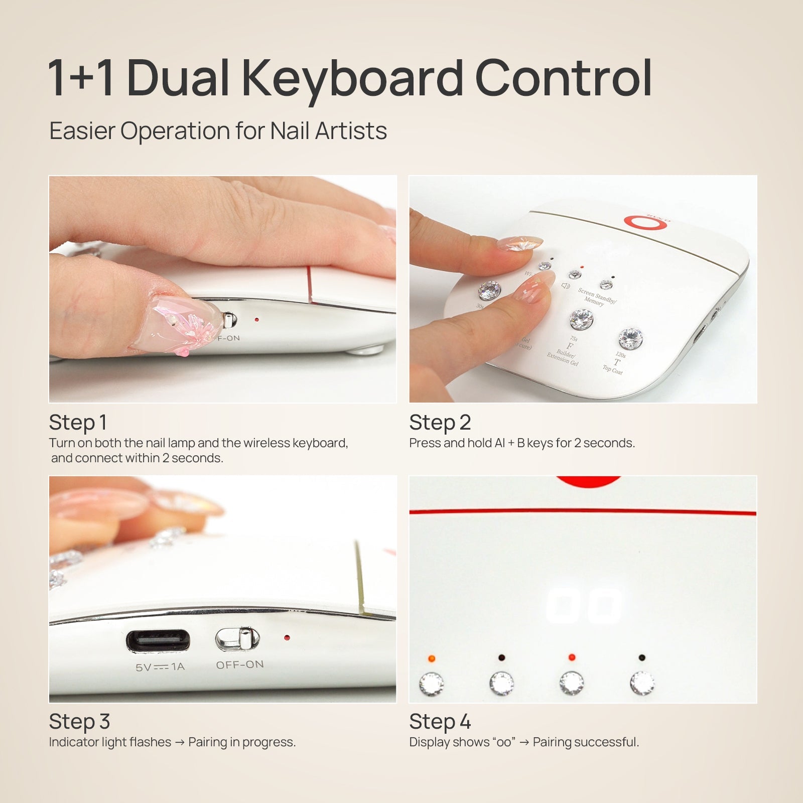 Remote Control for ONAIL AI Nail Lamp (SUNX PRO & MAX)
